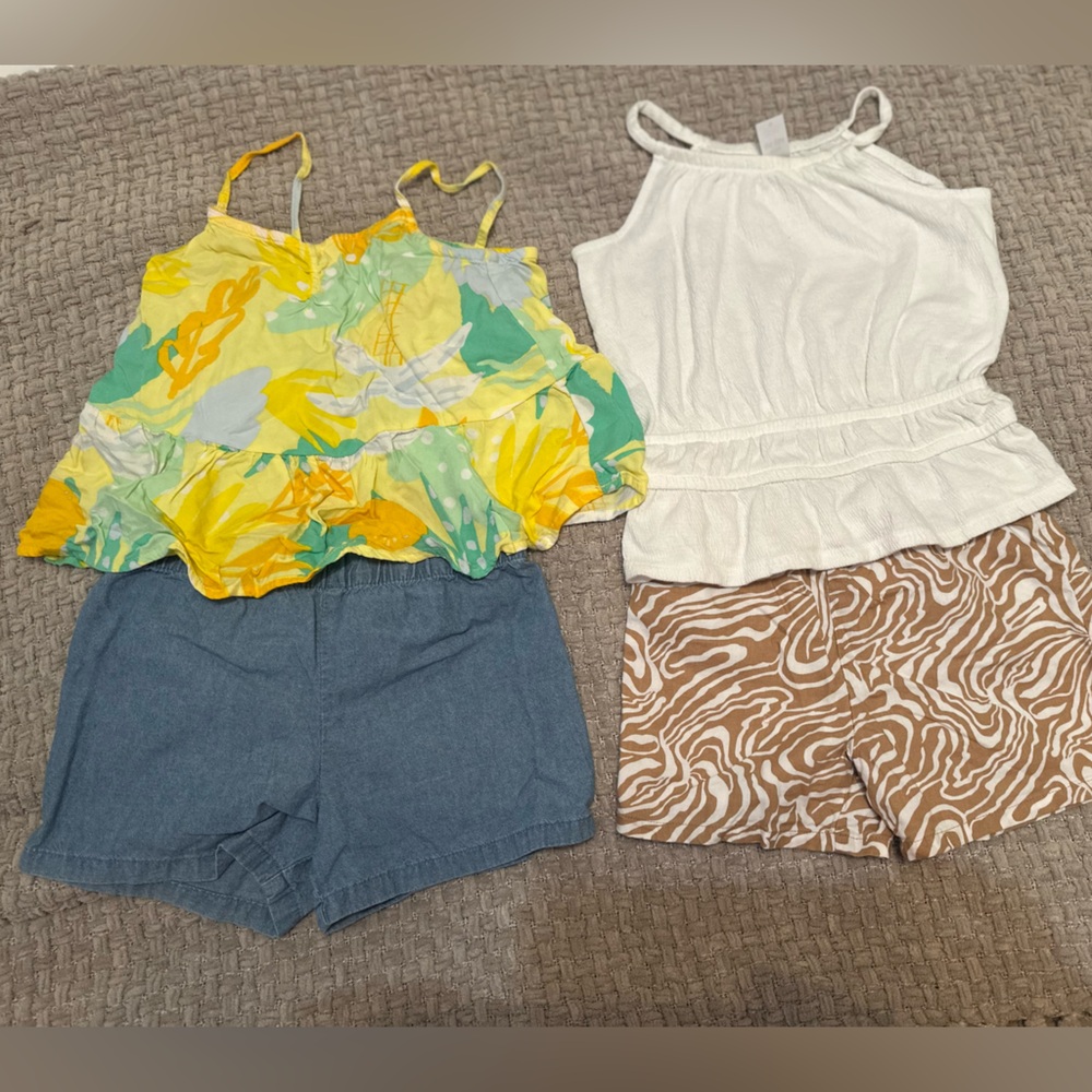 Colorful Summer Tops and Shorts Set